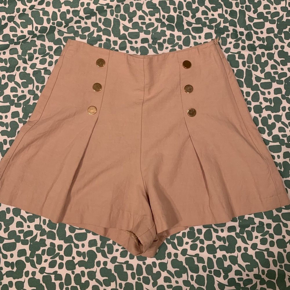 Zara linen blend sailor shorts